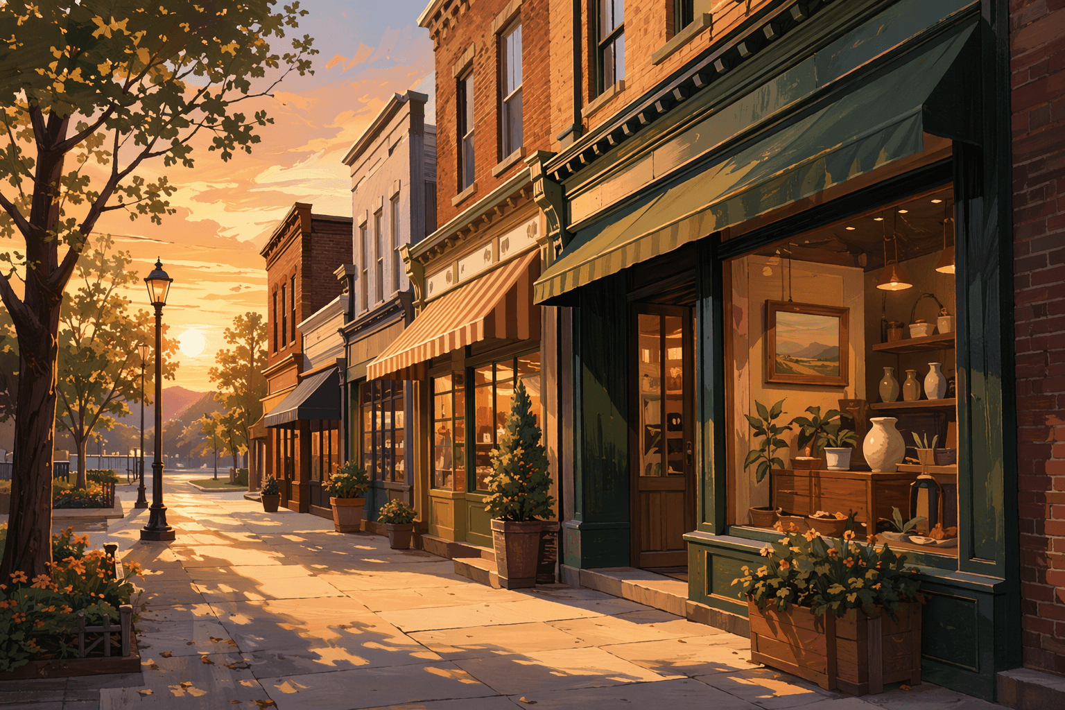 Downtown business district - illustration, Jake Team LLC