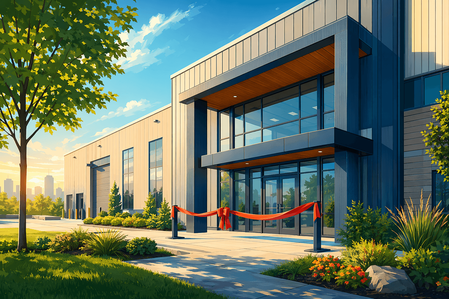 New factory opening - illustration, Jake Team LLC