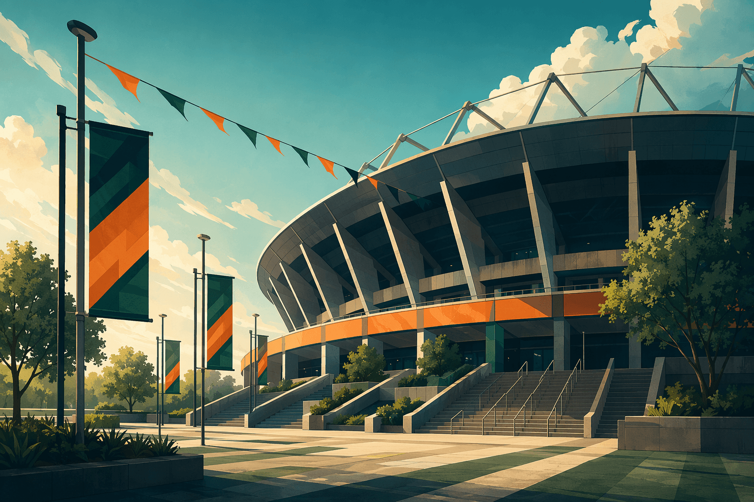 stadium opening - illustration, Jake Team LLC