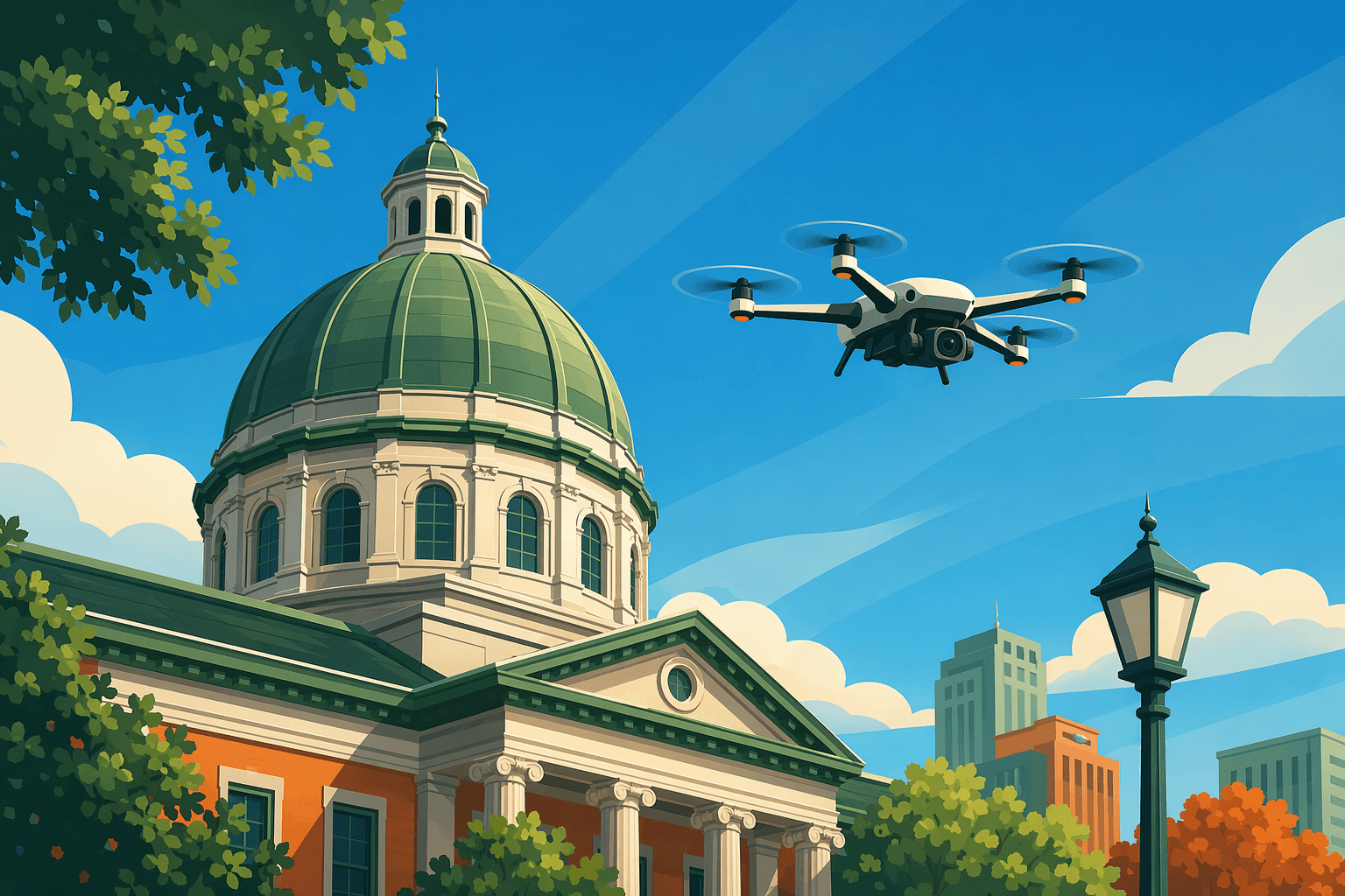 Civic Drone Innovation - illustration, Jake Team LLC