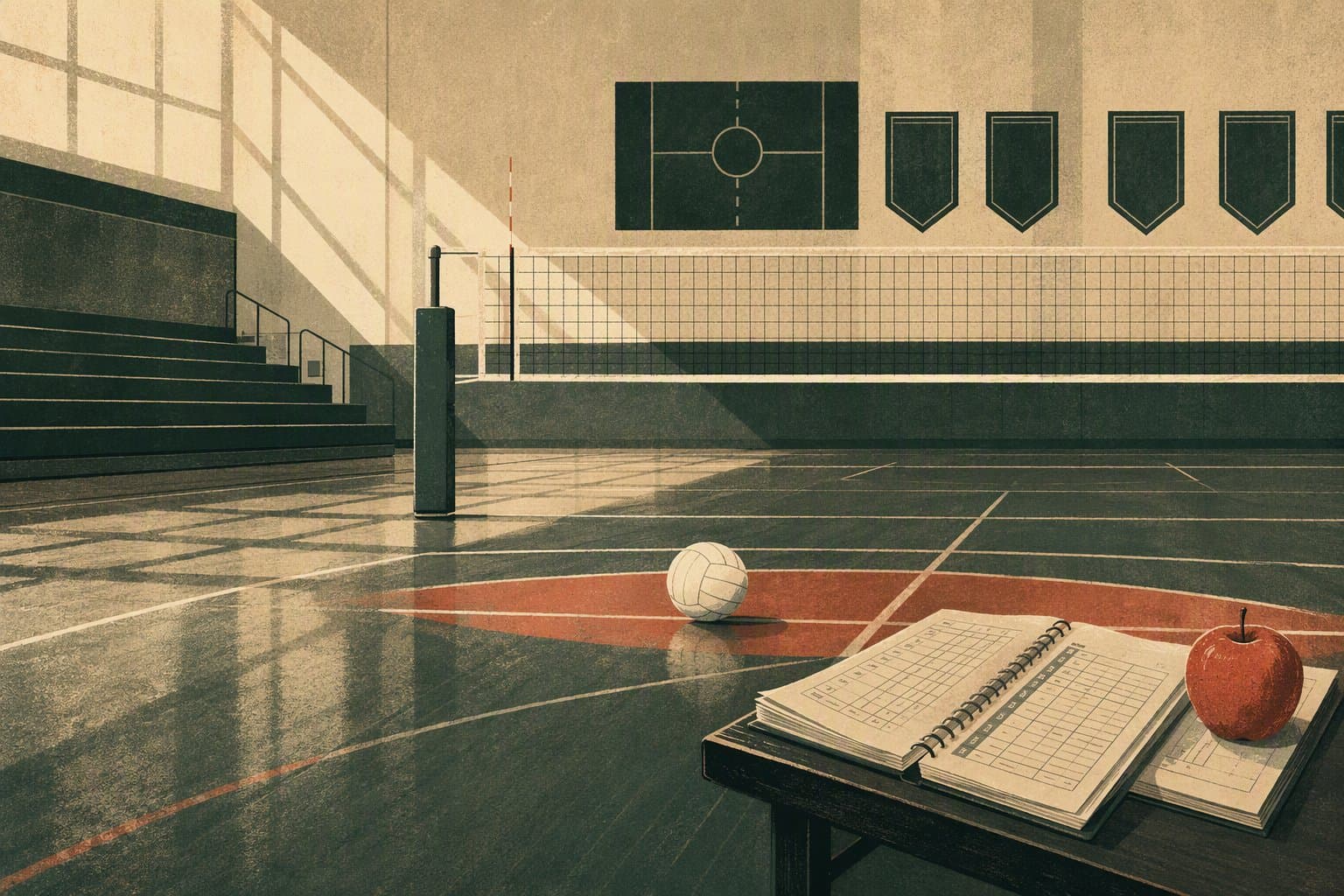 High School Volleyball - illustration, Jake Team LLC