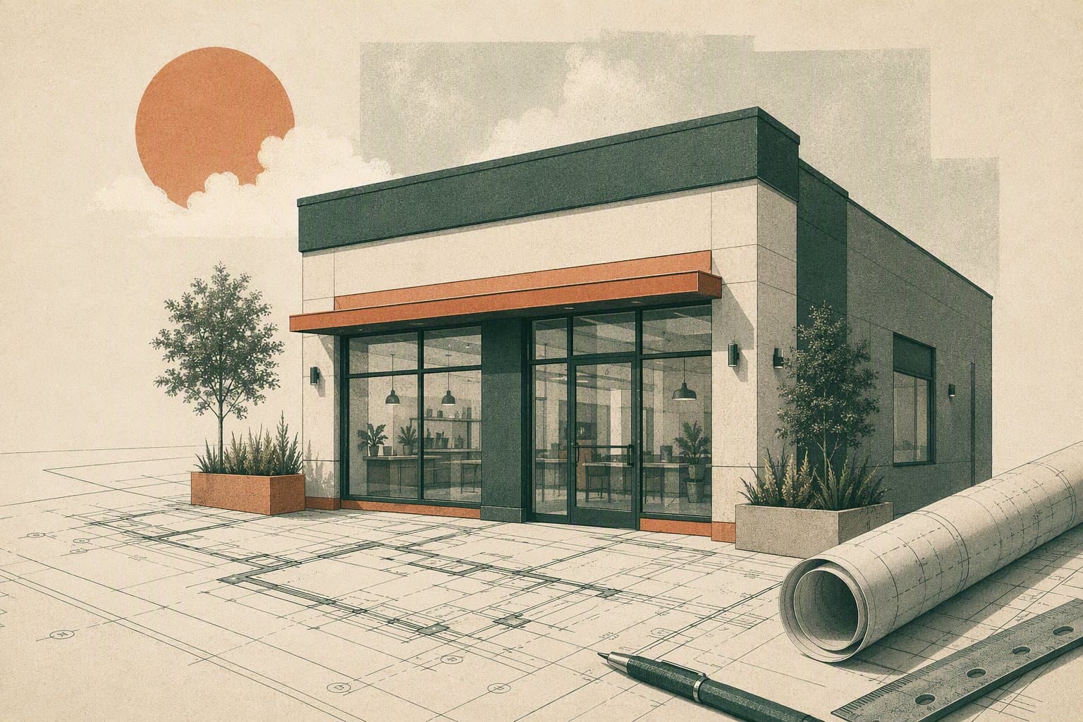 New Grocery Store Development - illustration, Jake Team LLC
