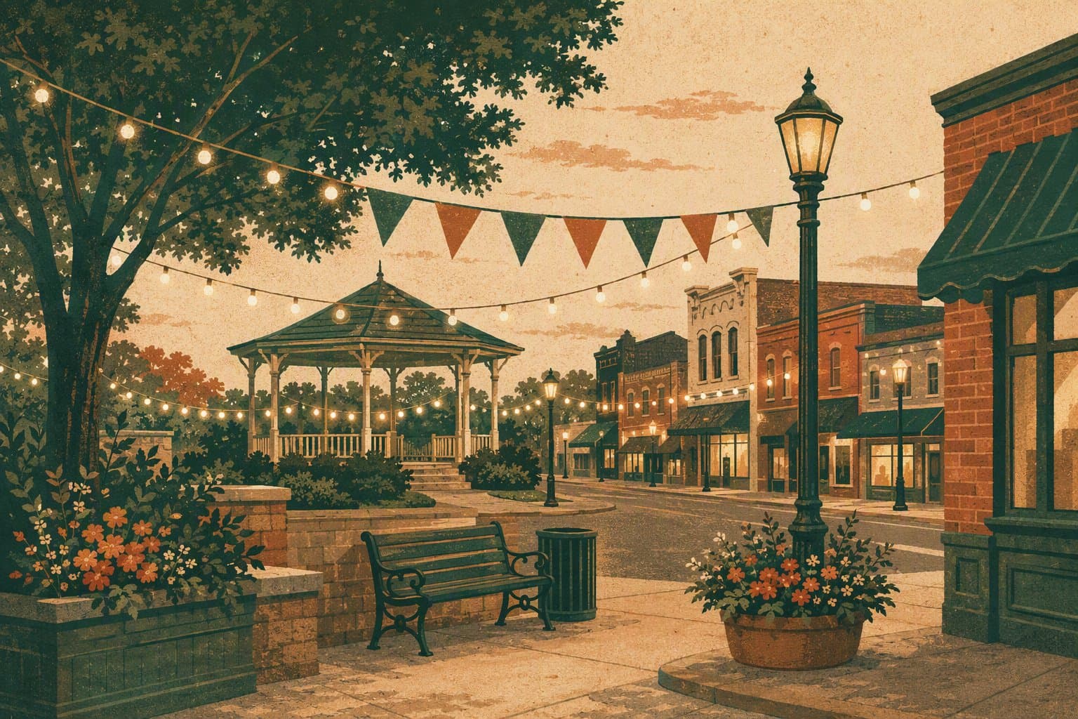 downtown festival trail - illustration, Jake Team LLC