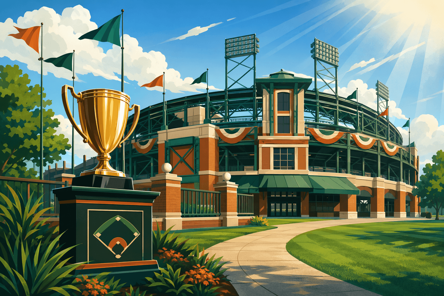 Baseball victory celebration - illustration, Jake Team LLC