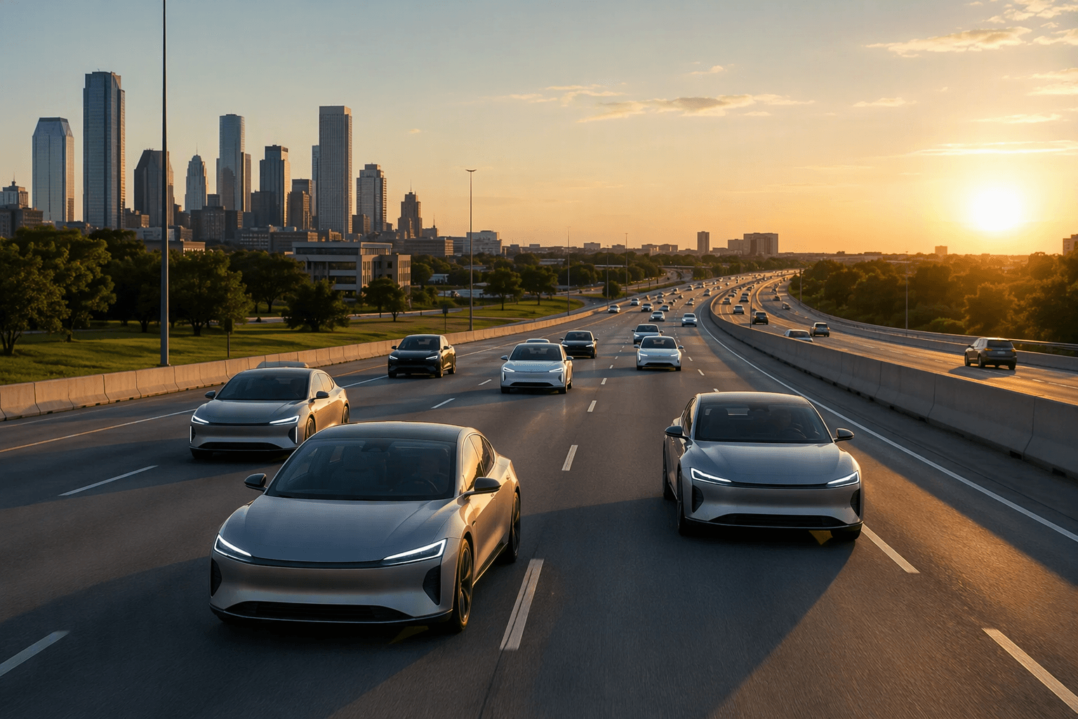 Future Autonomous Traffic - illustration, Jake Team LLC