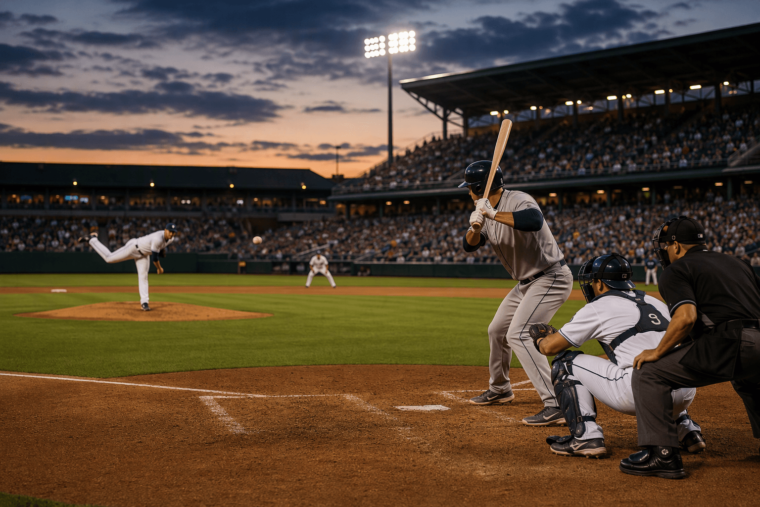 professional baseball game - illustration, Jake Team LLC