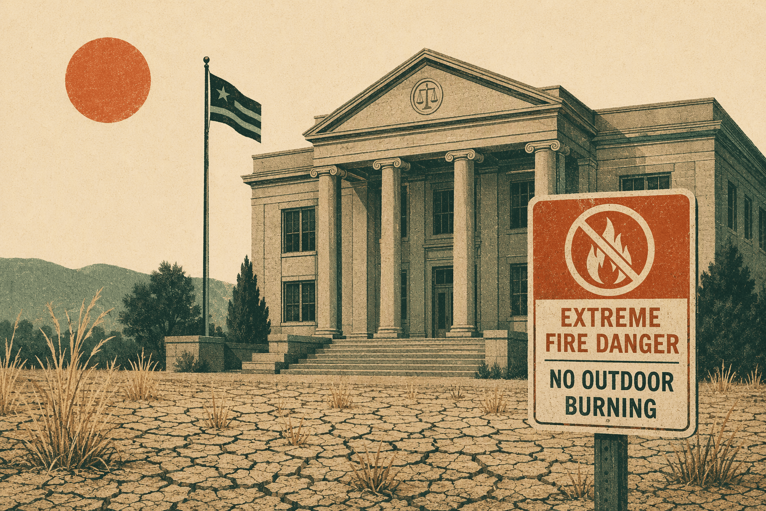 Extreme Fire Danger - illustration, Jake Team LLC