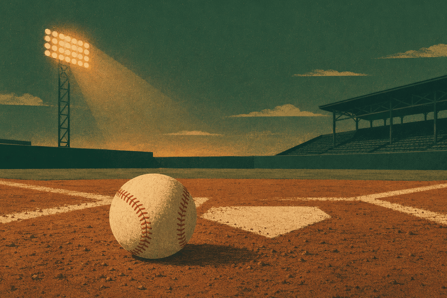 Baseball late innings - illustration, Jake Team LLC