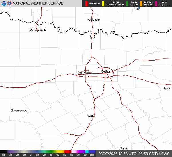 National Weather Service radar for North Texas (KFWS)
