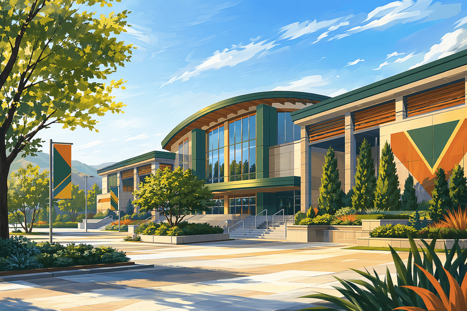 Athletics Complex Groundbreaking - illustration, Jake Team LLC