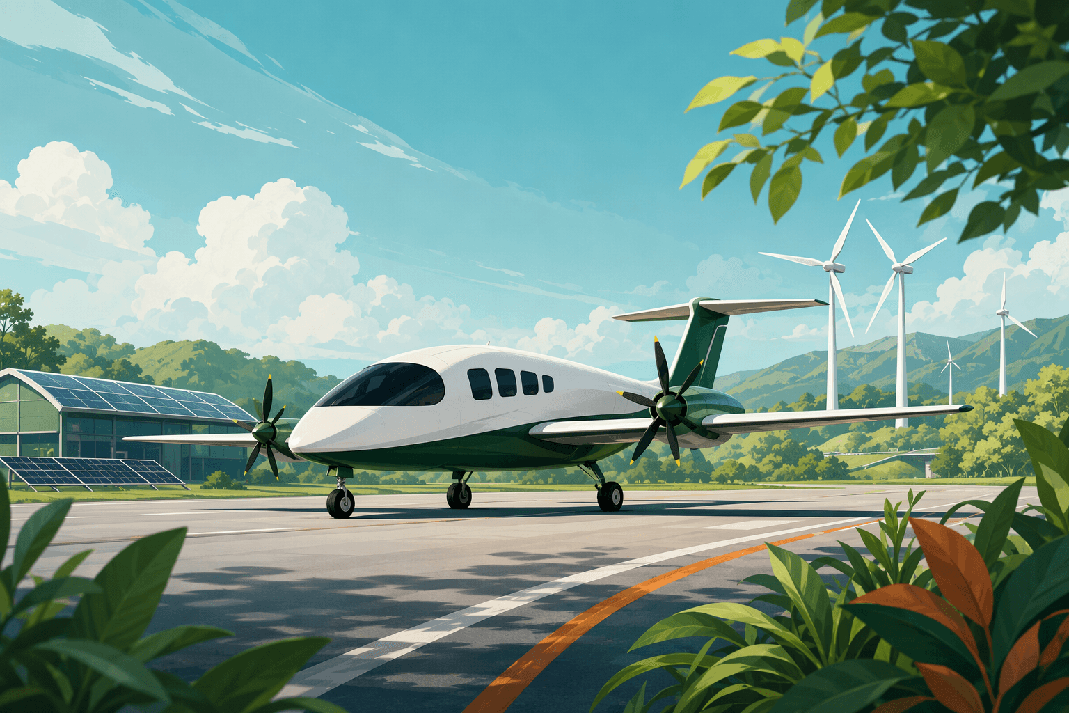 electric aviation future - illustration, Jake Team LLC