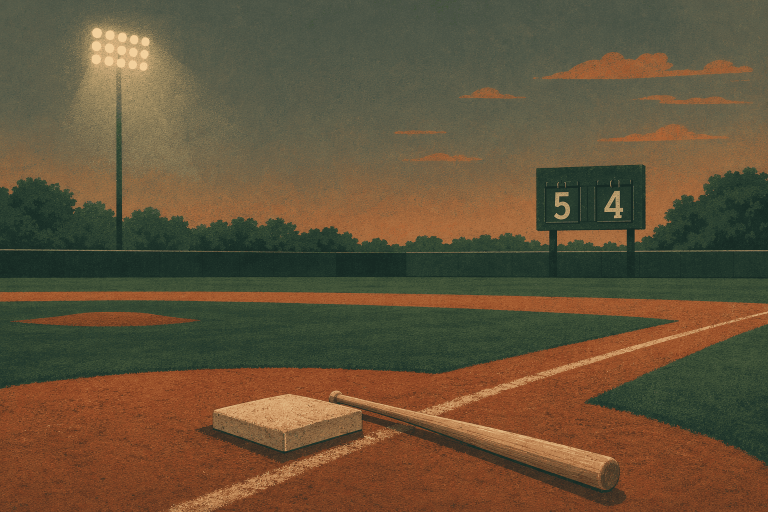 Late Baseball Rally - illustration, Jake Team LLC