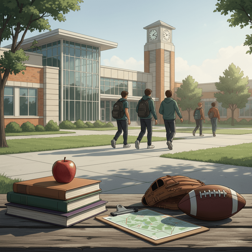 School Sports Realignment - illustration, Jake Team LLC